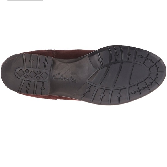 NEW! Clarks Brown Leather Riding Boots - Picture 3 of 5